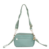 Stella McCartney Green Sling Bag With Brand Name Stip