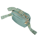 Stella McCartney Green Sling Bag With Brand Name Stip