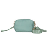 Stella McCartney Green Sling Bag With Brand Name Stip
