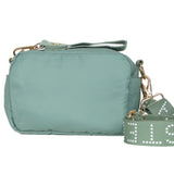 Stella McCartney Green Sling Bag With Brand Name Stip