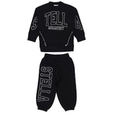 Stella McCartney Black Tracksuit With Brand Name Print