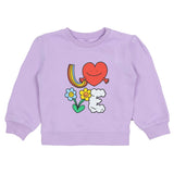 Stella McCartney Lilac Sweatshirt With Heart Flower Print