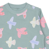 Stella McCartney Grey Sweatshirt With Multi Birds Printed