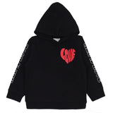 Stella McCartney Black Sweatshirt Hooded Love Rubber Print