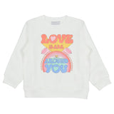 Stella McCartney White Sweatshirt With Love You All Print