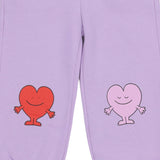 Stella McCartney Lilac Joggers With Heart Print