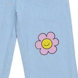 Stella McCartney Blue Jeans With Elastic Waist Flower Print