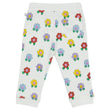 Stella McCartney White Joggers With Multi Flower Printed