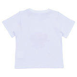 Stella McCartney White T-Shirt With Brand Name Heart Print