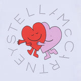 Stella McCartney White T-Shirt With Brand Name Heart Print