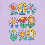 Stella McCartney Lilac T-Shirt With Brand Name Flower Print