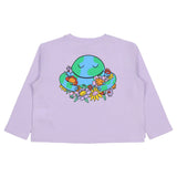 Stella McCartney Lilac T-Shirt With Heart Print