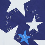 Stella McCartney Blue T-Shirt With Brand Name Stars Printed