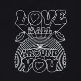 Stella McCartney Black T-Shirt With Love You All Around Prt