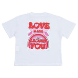 Stella McCartney White T-Shirt With Love You All Around Prt