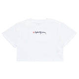 Stella McCartney White Crop Top With Brand Name Emb