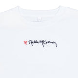 Stella McCartney White Crop Top With Brand Name Emb