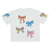 Stella McCartney White T-Shirt With Multi Bows Printed
