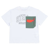 Stella McCartney White T-Shirt With Brand Name Print