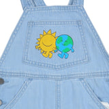 Stella McCartney Blue Dungaree With Earth And Sun Print