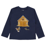 Mayoral Navy T-Shirt With House Print
