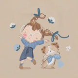 Mayoral Beige T-Shirt With Girl And Animal