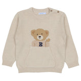 Mayoral Beige Pullover With Teddy Print