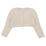 Mayoral Off White Cardigan Crop With Furr Emb