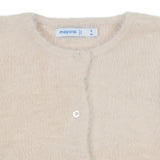 Mayoral Off White Cardigan Crop With Furr Emb