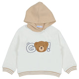 Mayoral White Sweatshirt Hooded With Teddy Face