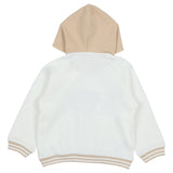 Mayoral White Sweatshirt Hooded With Teddy Face