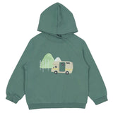 Mayoral Green Sweatshirt Hooded With Bus Print Print