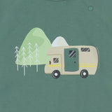 Mayoral Green Sweatshirt Hooded With Bus Print Print