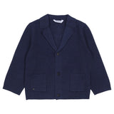 Mayoral Navy Jacket Knitted With Brand Logo