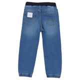 Mayoral Blue Joggers Denim With Brand Name Patch