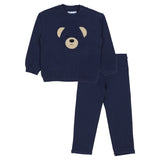 Mayoral Navy Tracksuit With Teddy Face Emb Lowers