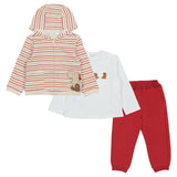 Mayoral Multicolor Jacket With Lower And T-Shirt