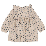 Mayoral Brown Dress With Pouch Polka Dots