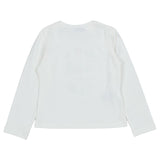 Mayoral White Dress With Girls Sequence Print