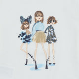 Mayoral White Dress With Girls Sequence Print