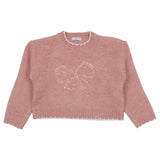 Mayoral Peach Sweater Crop With Bow Sequence