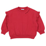 Mayoral Maroon Sweatshirt Crop With Cats Print