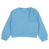 Mayoral Light Blue Sweatshirt Crop With Attach Bow