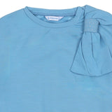 Mayoral Light Blue Sweatshirt Crop With Attach Bow