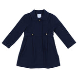 Mayoral Navy Coat With Brand Logo Button