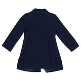 Mayoral Navy Coat With Brand Logo Button