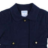 Mayoral Navy Coat With Brand Logo Button