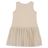 Mayoral Off White Dress With Inner Sequences Print