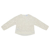 Mayoral Off White Dress With Inner Sequences Print