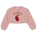 Mayoral Pink Dress With Inner Strawberry Emb